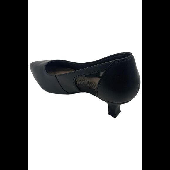 Clarks Women's Kepley Cora Mesh Cut-Out Slip On Pump Black - Wide - Picture 3 of 3